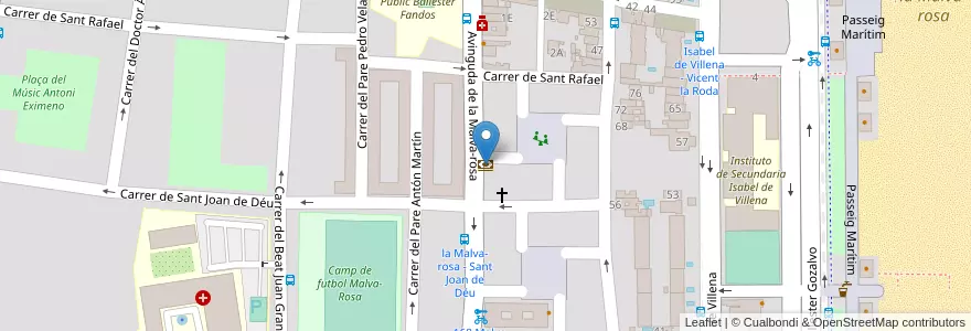 Mapa de ubicacion de Sabadell en 스페인, Comunitat Valenciana, València / Valencia, Comarca De València, València.