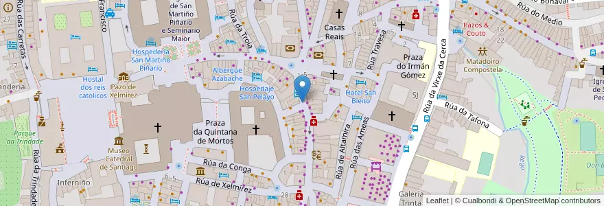 Mapa de ubicacion de SabadellGallego en Spain, Galicia, A Coruña, Santiago, Santiago De Compostela.