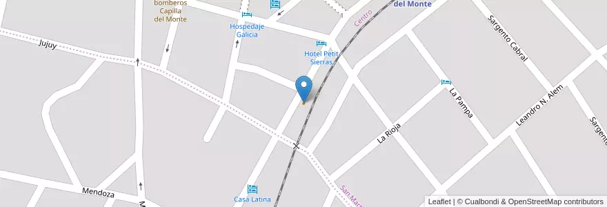 Mapa de ubicacion de Sabía que venías, y preparé un pastel en 阿根廷, Córdoba, Departamento Punilla, Pedanía Dolores, Municipio De Capilla Del Monte, Capilla Del Monte.