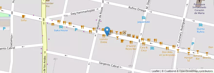 Mapa de ubicacion de Sabina Resto en Argentina, Chile, Mendoza, Departamento Capital, Ciudad De Mendoza, Sección 5ª Residencial Sur.