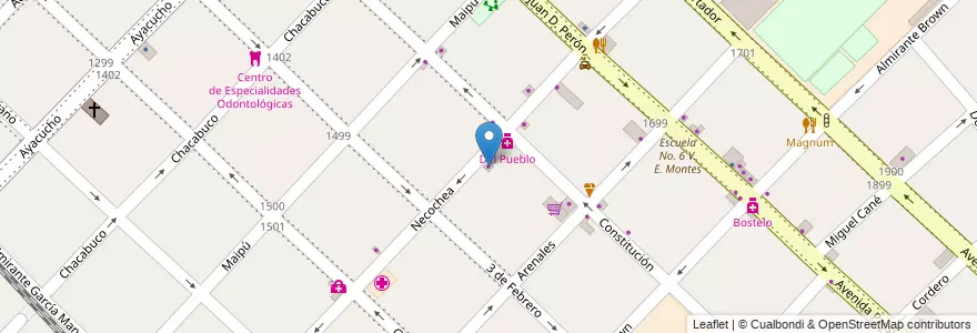 Mapa de ubicacion de Sabor Premium en الأرجنتين, بوينس آيرس, Partido De San Fernando, San Fernando.