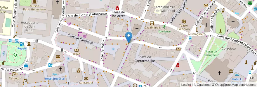 Mapa de ubicacion de Sabor Taurino en 스페인, Castilla Y León, Valladolid, Valladolid.