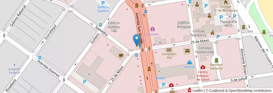 Mapa de ubicacion de Sabores y Masticaciones en Argentinië, Santa Cruz, Chili, Mercado De La Ciudad, Deseado, Caleta Olivia.