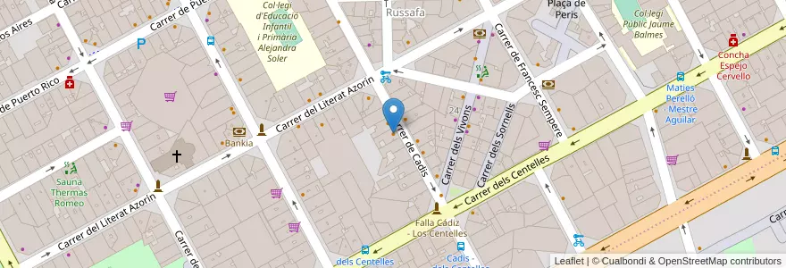 Mapa de ubicacion de Sabors en Spain, Valencian Community, Valencia, Comarca De València, Valencia.