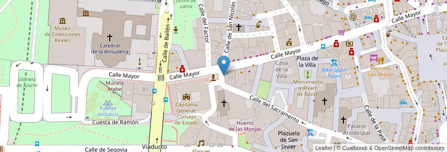 Mapa de ubicacion de SACRAMENTO, CALLE, DEL,12 en Испания, Мадрид, Мадрид, Área Metropolitana De Madrid Y Corredor Del Henares, Мадрид.