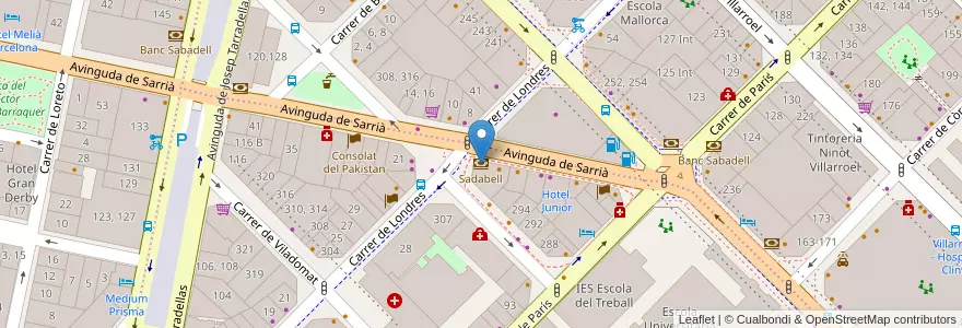 Mapa de ubicacion de Sadabell en Испания, Каталония, Барселона, Барселонес, Барселона.