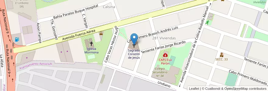 Mapa de ubicacion de Sagrado Corazón de Jesús en آرژانتین, Jujuy, Departamento Doctor Manuel Belgrano, Municipio De San Salvador De Jujuy, Alto Comedero.