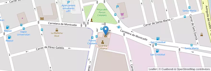 Mapa de ubicacion de SAI Terrassa (local) en Espanha, Catalunha, Barcelona, Vallès Occidental, Terrassa.
