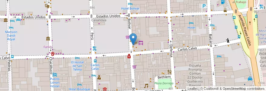 Mapa de ubicacion de Saigon, San Telmo en Argentinien, Ciudad Autónoma De Buenos Aires, Comuna 1, Buenos Aires.