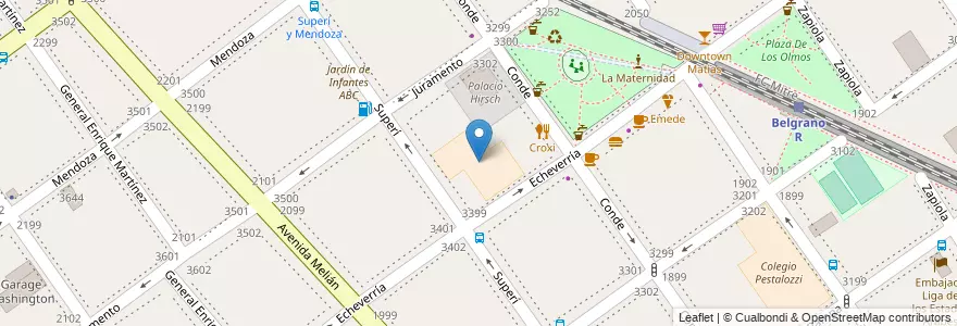 Mapa de ubicacion de Saint Brendan's College, Belgrano en Argentinien, Ciudad Autónoma De Buenos Aires, Buenos Aires.