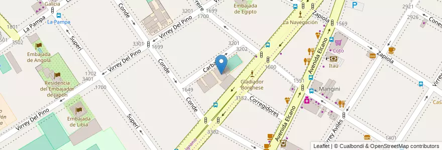 Mapa de ubicacion de Saint Catherine’s Moorlands School, Belgrano en الأرجنتين, Ciudad Autónoma De Buenos Aires, Buenos Aires.
