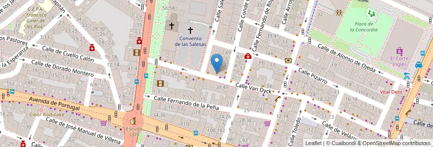 Mapa de ubicacion de Saint-Galle en スペイン, カスティーリャ・イ・レオン州, サラマンカ, Campo De Salamanca, サラマンカ.