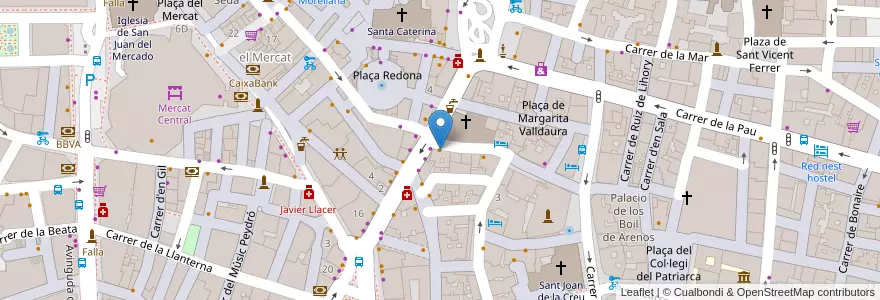 Mapa de ubicacion de Saint Martin's Urban Irish en İspanya, Comunitat Valenciana, València / Valencia, Comarca De València, València.