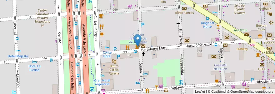 Mapa de ubicacion de Saint Michel, San Nicolas en Argentine, Ciudad Autónoma De Buenos Aires, Comuna 1, Buenos Aires.