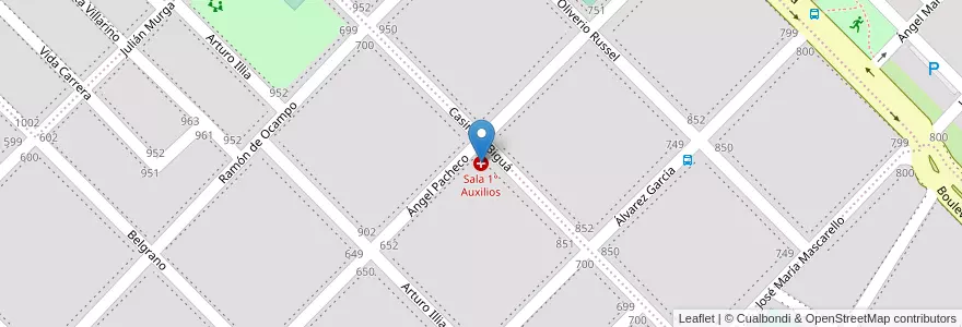 Mapa de ubicacion de Sala 1° Auxilios en Arjantin, Buenos Aires, Partido De Patagones, Carmen De Patagones.