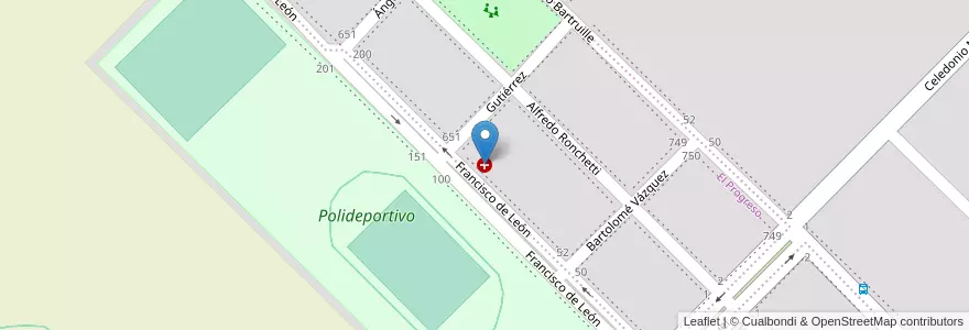 Mapa de ubicacion de Sala 1° Auxilios en Argentinien, Provinz Buenos Aires, Partido De Patagones, Carmen De Patagones.