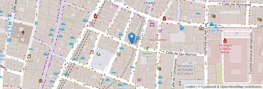Mapa de ubicacion de Sala Azarte en Espanha, Comunidade De Madrid, Comunidade De Madrid, Área Metropolitana De Madrid Y Corredor Del Henares, Madrid.