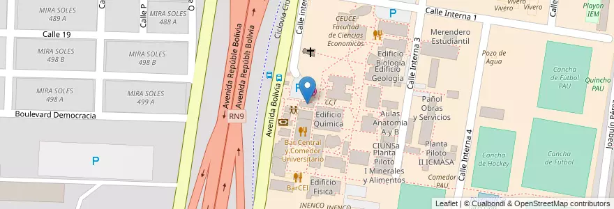 Mapa de ubicacion de Sala Camilo Boasso en Аргентина, Сальта, Capital, Municipio De Salta, Salta.