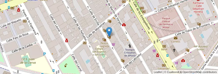 Mapa de ubicacion de Sala Cuarta Pared en スペイン, マドリード州, Comunidad De Madrid, Área Metropolitana De Madrid Y Corredor Del Henares, Madrid.