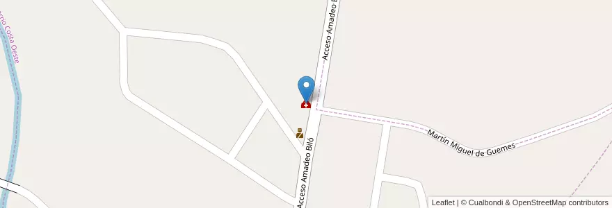 Mapa de ubicacion de Sala de Asistencia Médica en Arjantin, Şili, Río Negro, Municipio De Allen, Departamento General Roca.