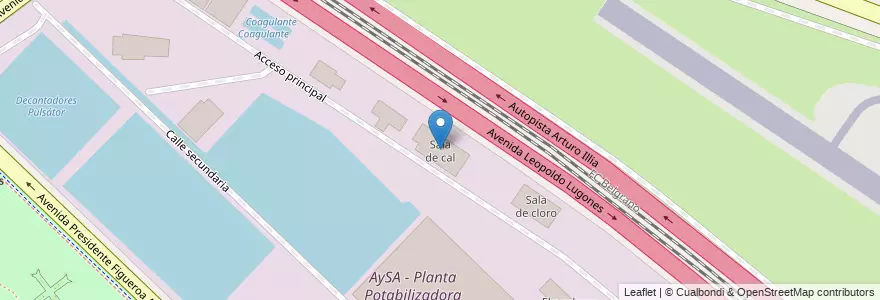 Mapa de ubicacion de Sala de cal, Palermo en Arjantin, Ciudad Autónoma De Buenos Aires, Buenos Aires.