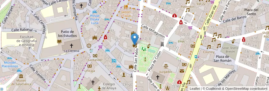 Mapa de ubicacion de Sala de Exposiciones La Salina en Spanien, Kastilien Und León, Salamanca, Campo De Salamanca, Salamanca.
