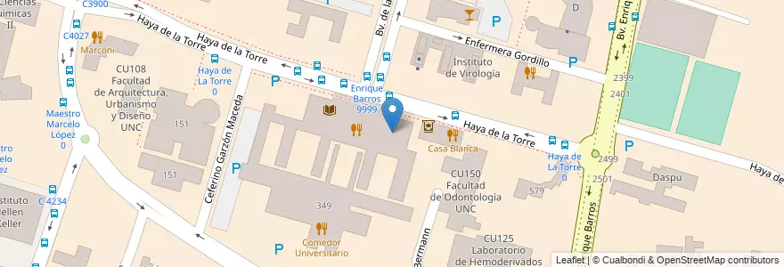 Mapa de ubicacion de Sala de las Américas en Argentinië, Córdoba, Departamento Capital, Pedanía Capital, Córdoba, Municipio De Córdoba.