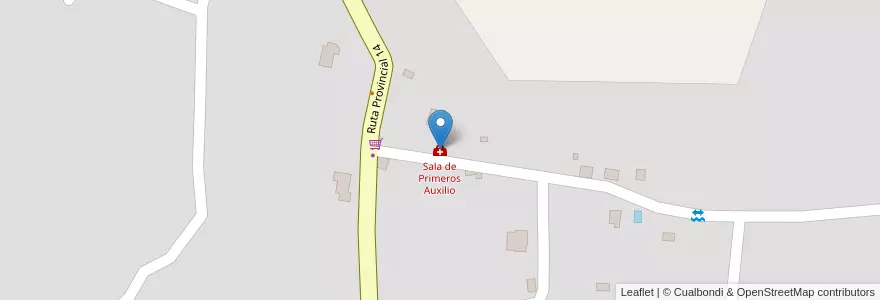 Mapa de ubicacion de Sala de Primeros Auxilio en Arjantin, Córdoba, Departamento San Javier, Pedanía San Javier, Comuna De La Población.