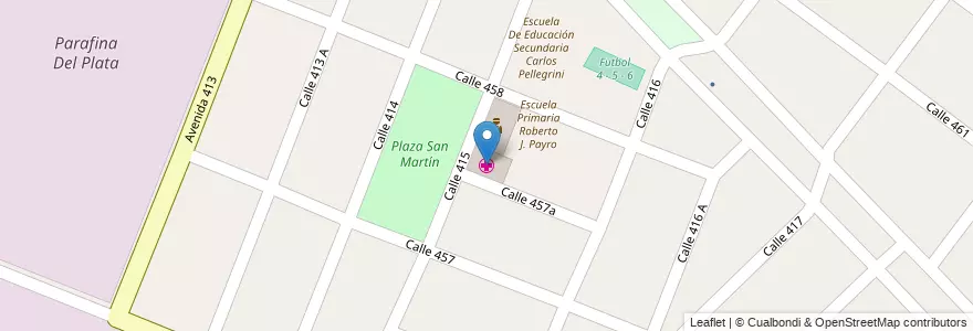 Mapa de ubicacion de Sala de primeros auxilios en Arjantin, Buenos Aires, Partido De Berazategui, Juan María Gutiérrez.