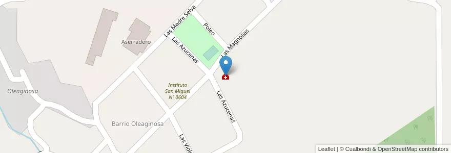 Mapa de ubicacion de Sala de Primeros Auxilios en アルゼンチン, ミシオネス州, Departamento Eldorado, Municipio De Eldorado.