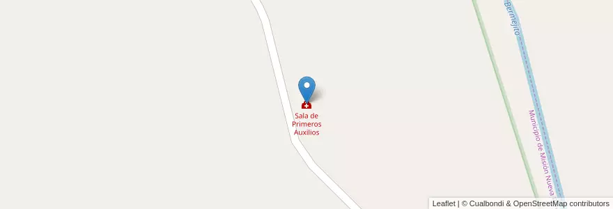 Mapa de ubicacion de Sala de Primeros Auxilios en Arjantin, Chaco, Departamento General Güemes, Municipio De Misión Nueva Pompeya.
