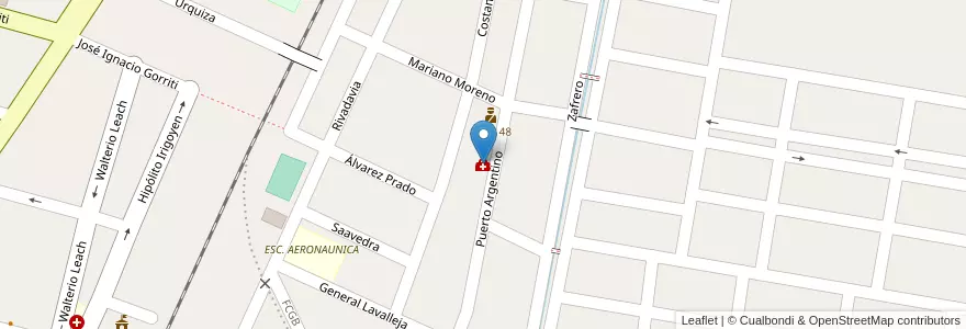 Mapa de ubicacion de Sala de primeros auxilios en Arjantin, Jujuy, Departamento San Pedro, Municipio De San Pedro De Jujuy.