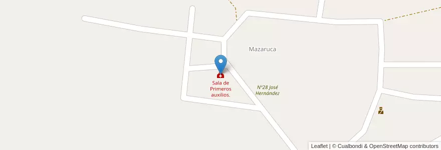 Mapa de ubicacion de Sala de Primeros auxilios. en 阿根廷, 恩特雷里奥斯省, Departamento Islas Del Ibicuy, Distrito Ibicuy, Puerto Ibicuy.