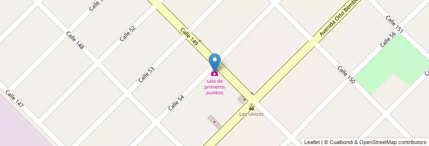 Mapa de ubicacion de sala de primeros auxilios en Argentinië, Buenos Aires, Partido De Berazategui, Hudson.