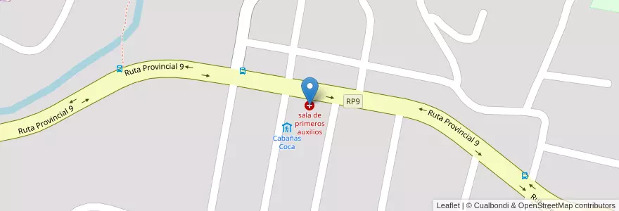 Mapa de ubicacion de sala de primeros auxilios en Argentine, San Luis, Juan Martín De Pueyrredón, Comisión Municipal De El Volcán, El Volcán.