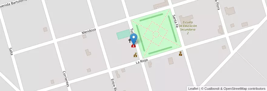 Mapa de ubicacion de Sala de Primeros Auxilios en Argentina, Buenos Aires, Partido De Navarro, Moll.