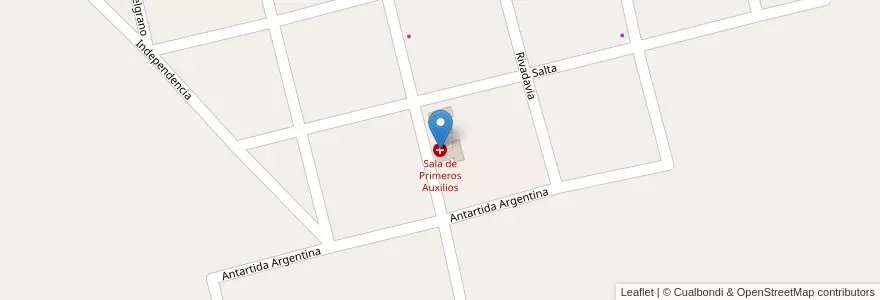 Mapa de ubicacion de Sala de Primeros Auxilios en Argentine, Province De Buenos Aires, Partido De Lincoln.