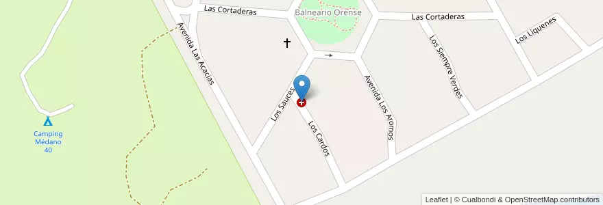 Mapa de ubicacion de Sala de Primeros Auxilios en 아르헨티나, 부에노스아이레스주, Partido De Tres Arroyos.