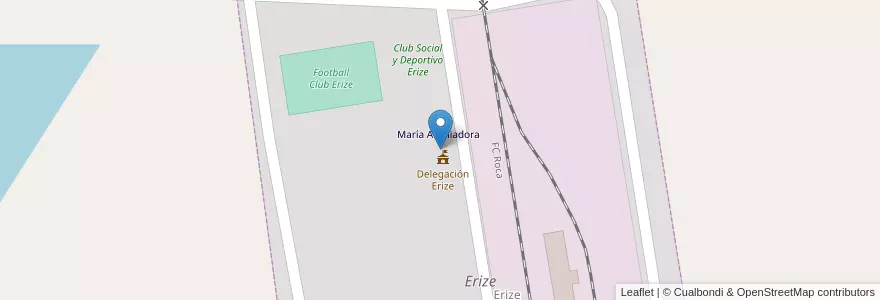 Mapa de ubicacion de Sala de Primeros Auxilios en Argentine, Province De Buenos Aires, Partido De Puan, Erize.