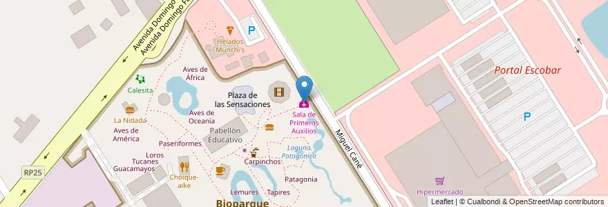 Mapa de ubicacion de Sala de Primeros Auxilios en Аргентина, Буэнос-Айрес, Partido De Escobar, Belén De Escobar.