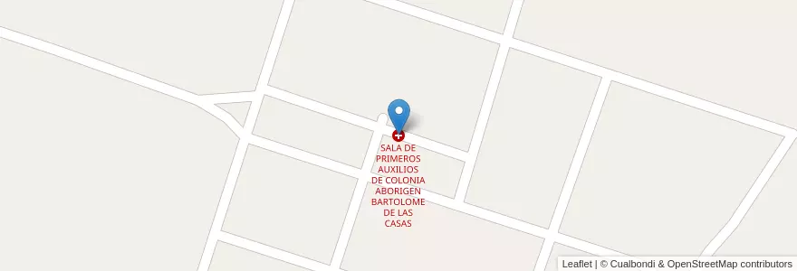 Mapa de ubicacion de SALA DE PRIMEROS AUXILIOS DE COLONIA ABORIGEN BARTOLOME DE LAS CASAS en 阿根廷, Formosa, Departamento Patiño.