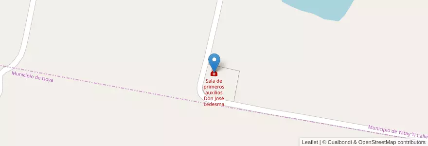 Mapa de ubicacion de Sala de primeros auxilios Don José Ledesma en Argentina, Corrientes, Departamento Goya, Municipio De Goya.