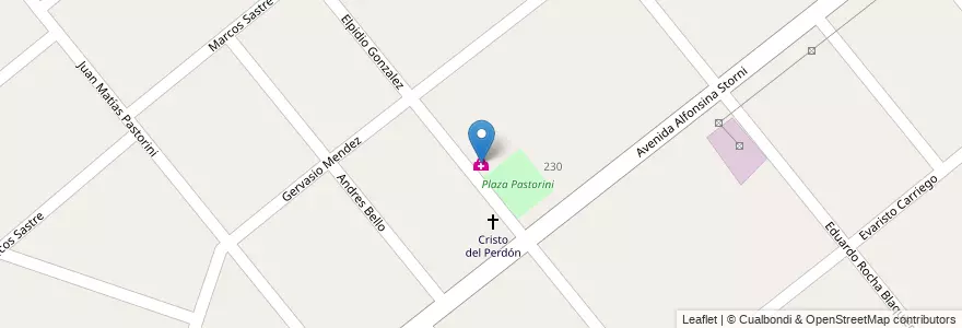 Mapa de ubicacion de Sala de primeros auxilios La Reja en アルゼンチン, ブエノスアイレス州, Partido De Moreno, La Reja.