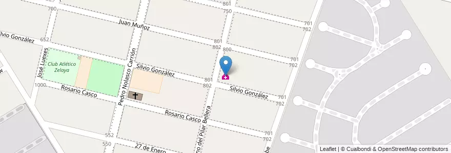 Mapa de ubicacion de Sala de Primeros Auxilios en アルゼンチン, ブエノスアイレス州, Partido Del Pilar, Zelaya.