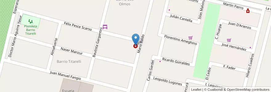 Mapa de ubicacion de Sala La Florida en Argentinië, Chili, Mendoza, Departamento Rivadavia.