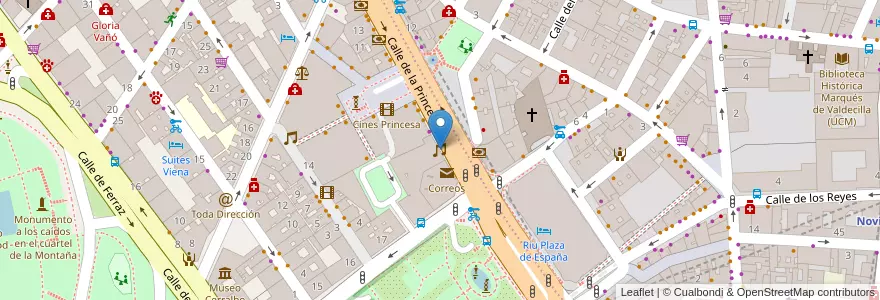 Mapa de ubicacion de Sala Marco Aldany en Испания, Мадрид, Мадрид, Área Metropolitana De Madrid Y Corredor Del Henares, Мадрид.