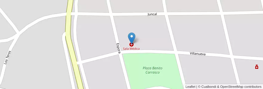 Mapa de ubicacion de Sala Médica en الأرجنتين, بوينس آيرس, Partido De Coronel De Marina Leonardo Rosales, Pehuencó.