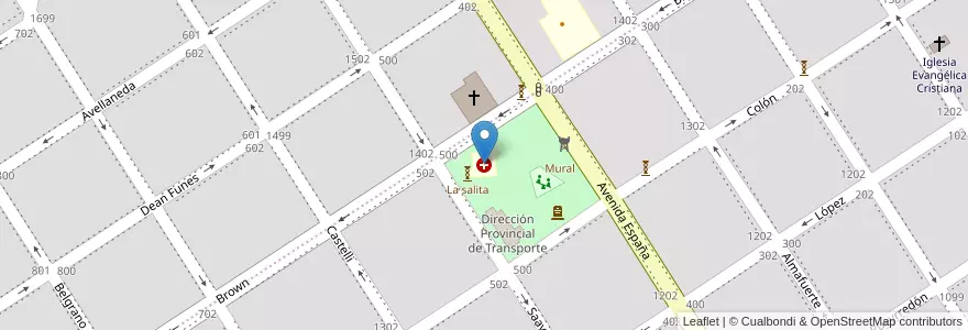 Mapa de ubicacion de Sala Municipal de Primeros Auxilios en Argentinien, Santa Fe, Departamento General López, Municipio De Venado Tuerto.