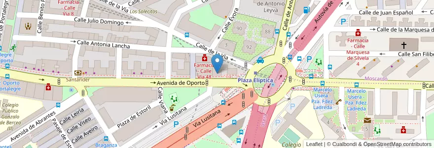 Mapa de ubicacion de Sala Oporto Bingo en 스페인, Comunidad De Madrid, Comunidad De Madrid, Área Metropolitana De Madrid Y Corredor Del Henares, 마드리드.