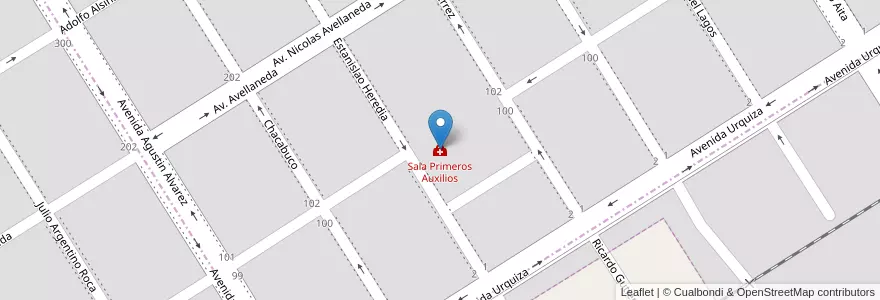 Mapa de ubicacion de Sala Primeros Auxilios en Argentina, Buenos Aires, Partido De Nueve De Julio, Cuartel Nueve De Julio Rural, 9 De Julio, Nueve De Julio.